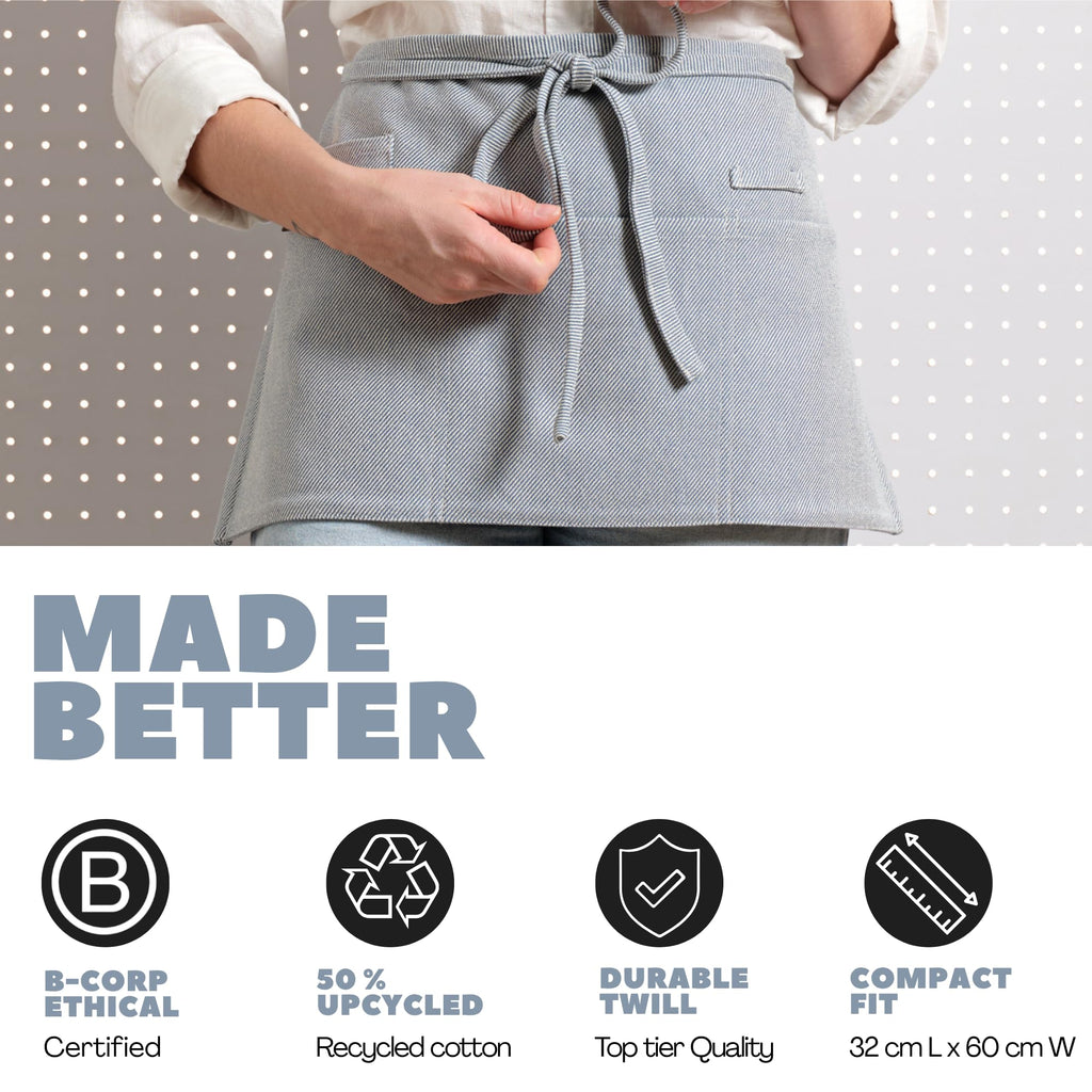 MEEMA Chef Waist Aprons for Women with Pockets, Adjustable Cooking Aprons