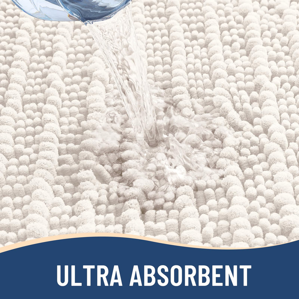Arotive Bathroom Rugs Mat 47x32, Soft Absorbent Chenille Shaggy Bath Mat