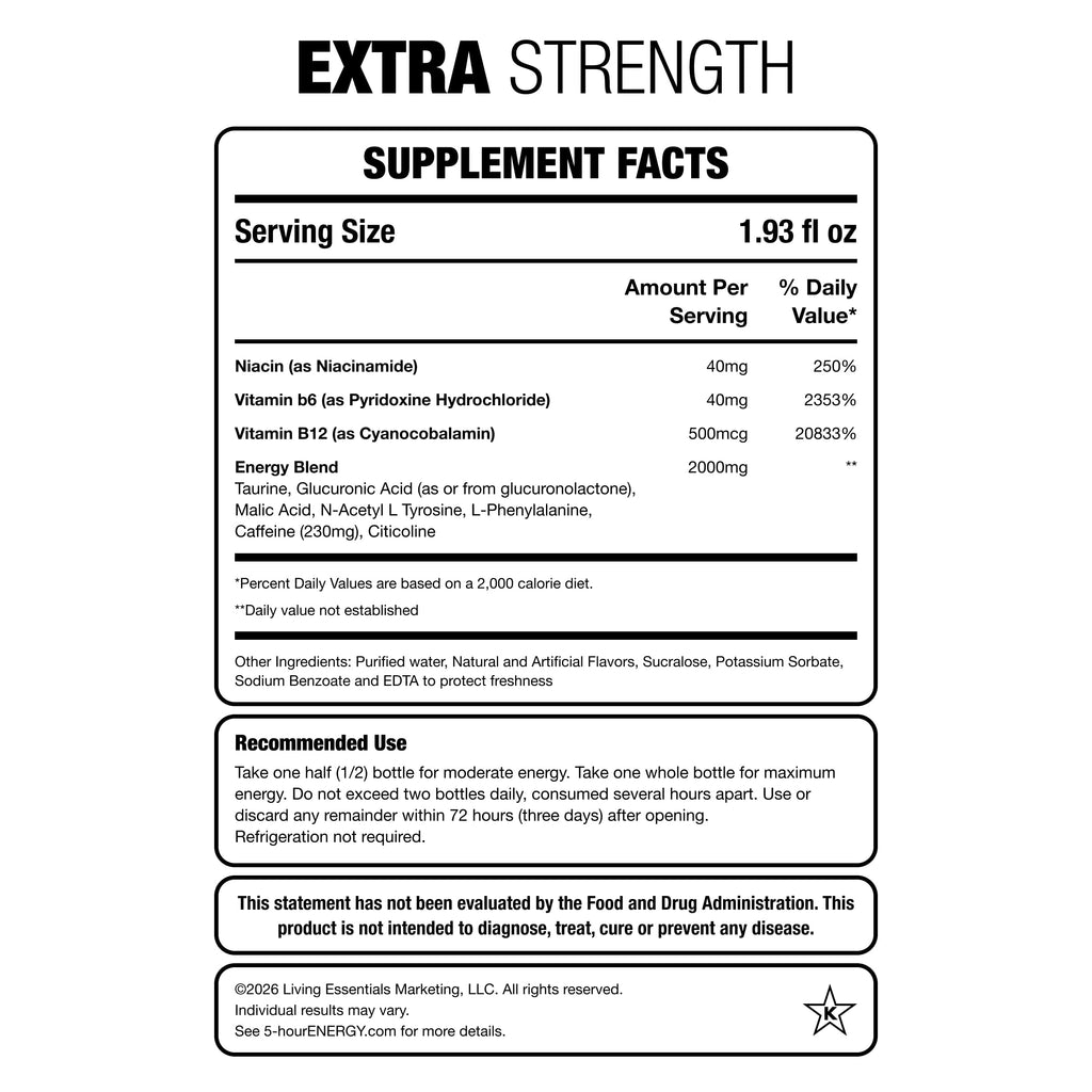 5-hour ENERGY VARIETY PACK, 30 Count, 1.93 Fl Oz Extra Strength Energy Shot