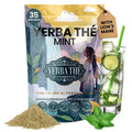Yerba Mate Instant Tea Powder - Sugar Free Organic Yerba Mate Tea 350g - Supports Gut Health with Probiotics & Prebiotics, Brain Fog Relief, Clean Energy, Focus & Relaxation - Mint - 35 Servings