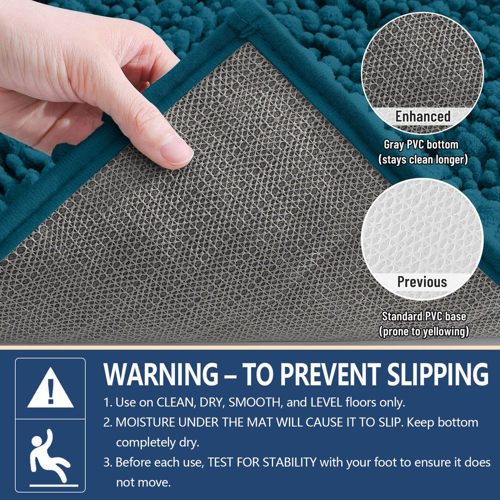 Arotive Bathroom Rugs Mat 60x24, Soft Absorbent Chenille Shaggy Bath Mat