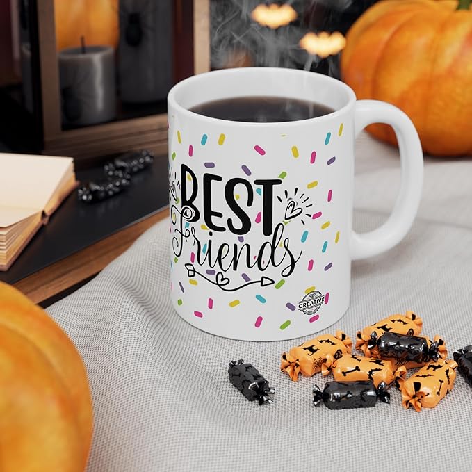 11 OZ Novelty Coffee Mugs - Christmas Gift (Best Friends Theme)