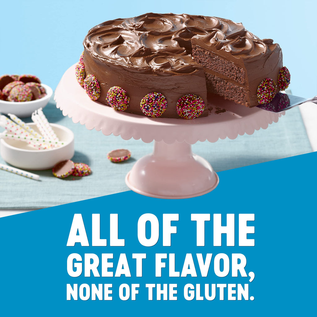 Krusteaz Gluten Free Chocolate Cake Mix, No Artificial Flavors, Colors, or Preservatives, 18 Ounce(Pack of 2)