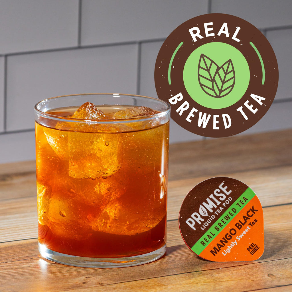 Promise Tea by Java House - Cold-Brewed Tea Concentrate Pods - Ethically Sourced - Mango Black Lightly Sweet Tea - Pack of 12