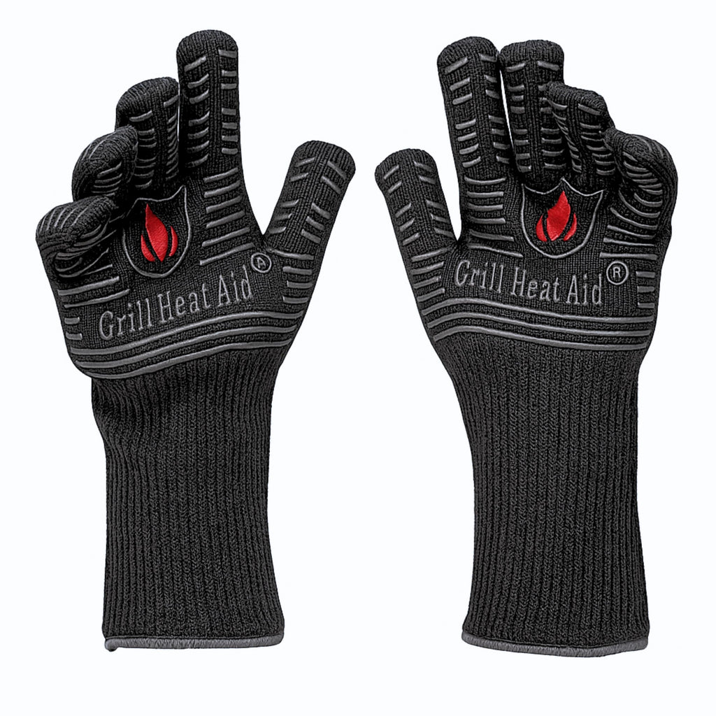 GRILL HEAT AID Grill Gloves Heat Proof for Men Grilling BBQ Heat Resistant Gloves