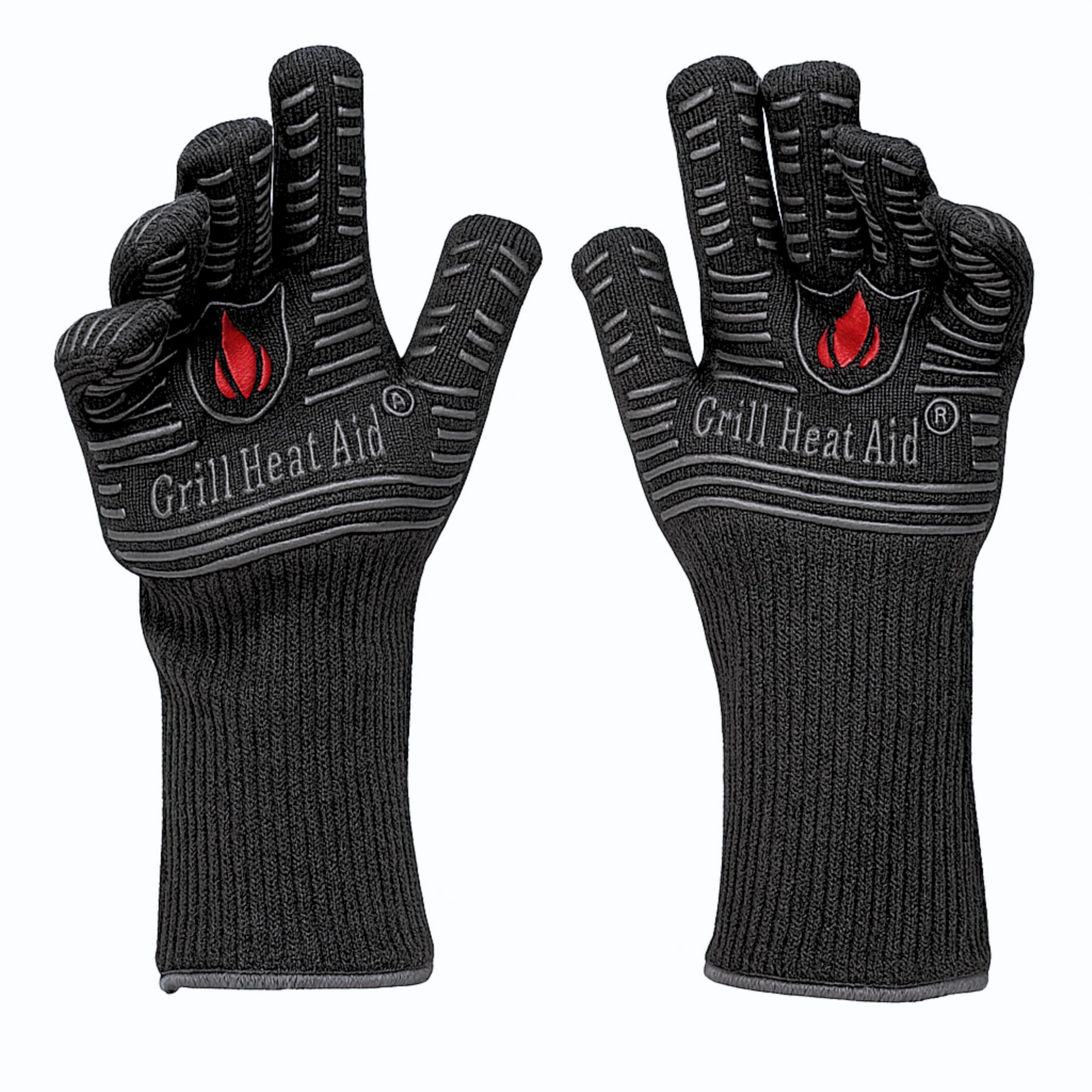 GRILL HEAT AID Grill Gloves Heat Proof for Men Grilling BBQ Heat Resistant Gloves