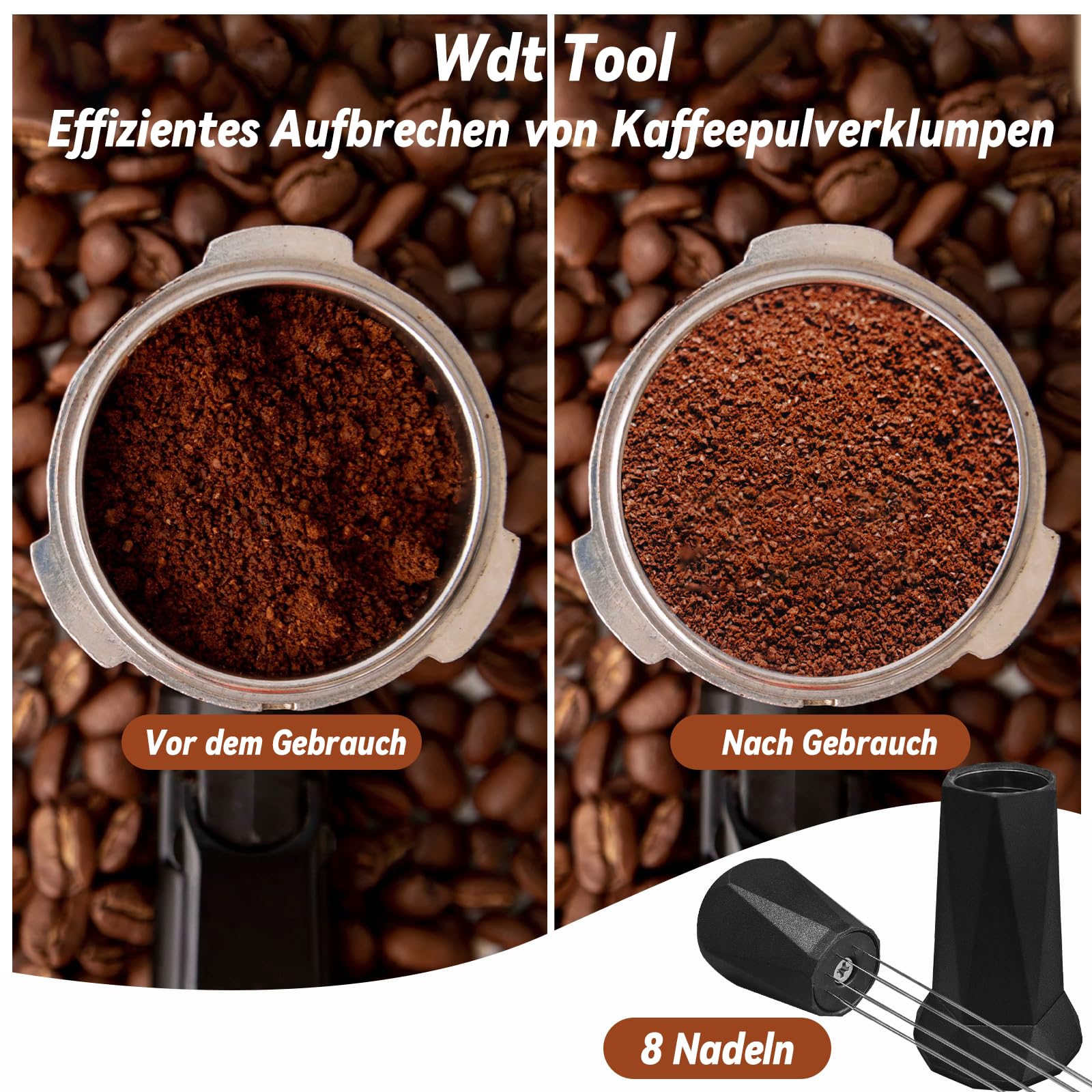 58mm Espresso Accessories Kit, Espresso Tamper Tools, 58mm Tamper with Espresso Distribution Tool and Silicone Tamper Mat, Coffee Tamper Set, Espresso Machine Accessories for 58mm Portafilters