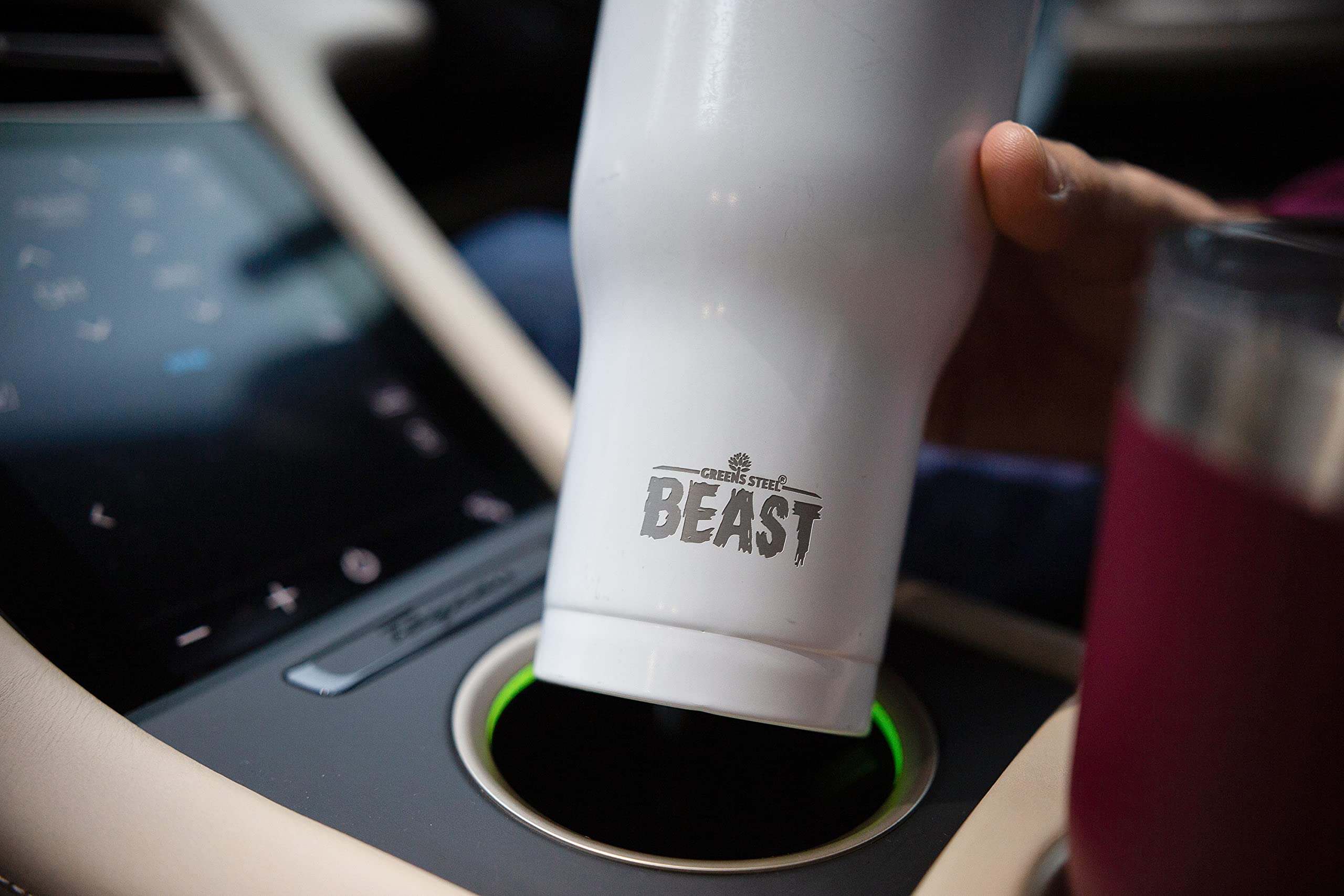 Beast 20 oz Tumbler Stainless Steel Vacuum Insulated Coffee Ice Cup Double Wall Travel Flask (Arctic White)