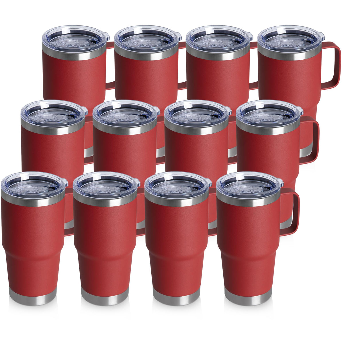 20oz Tumbler with Lid, Stainless Steel Tumbler with Handle, Metal Insulated Travel Coffee Mug with Handle, Double Wall Vacuum Spill Proof Tumbler Cup, Amy Green 1 Pack