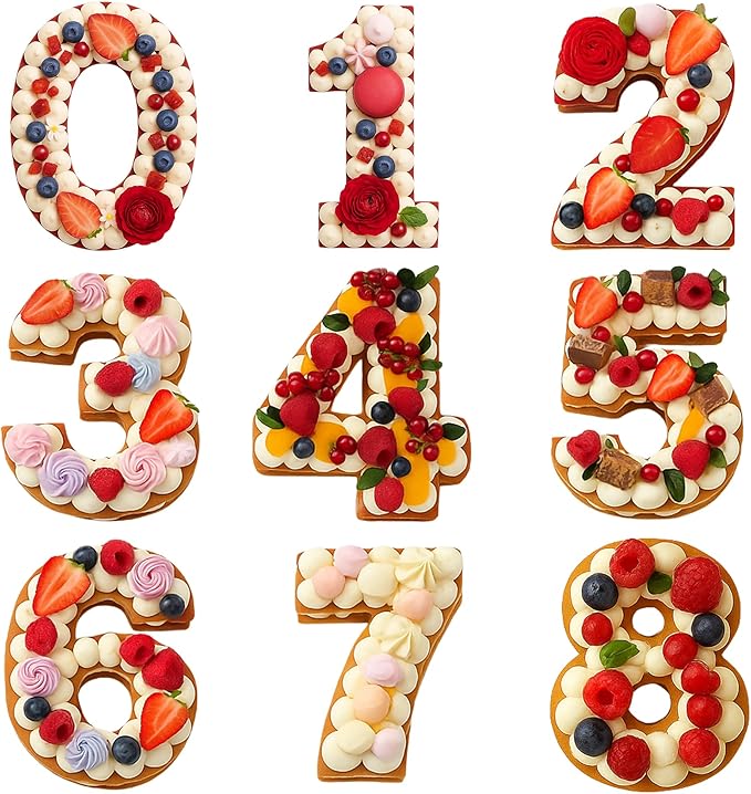 Cake Stencils (12 inch Numbers + 50 Bags)
