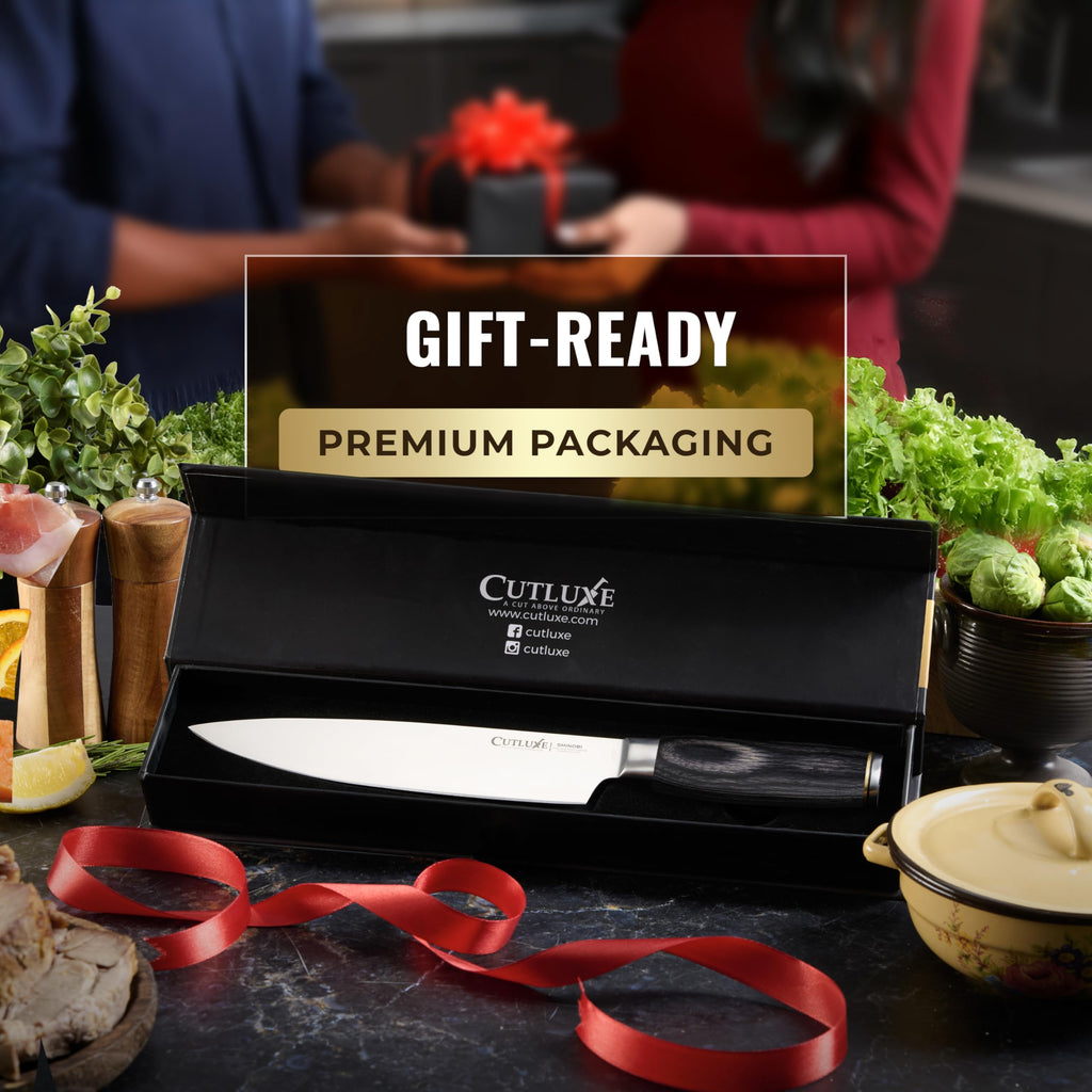 Cutluxe Chef Knife 8" Japanese Kitchen Knife – High Carbon Steel, Full Tang