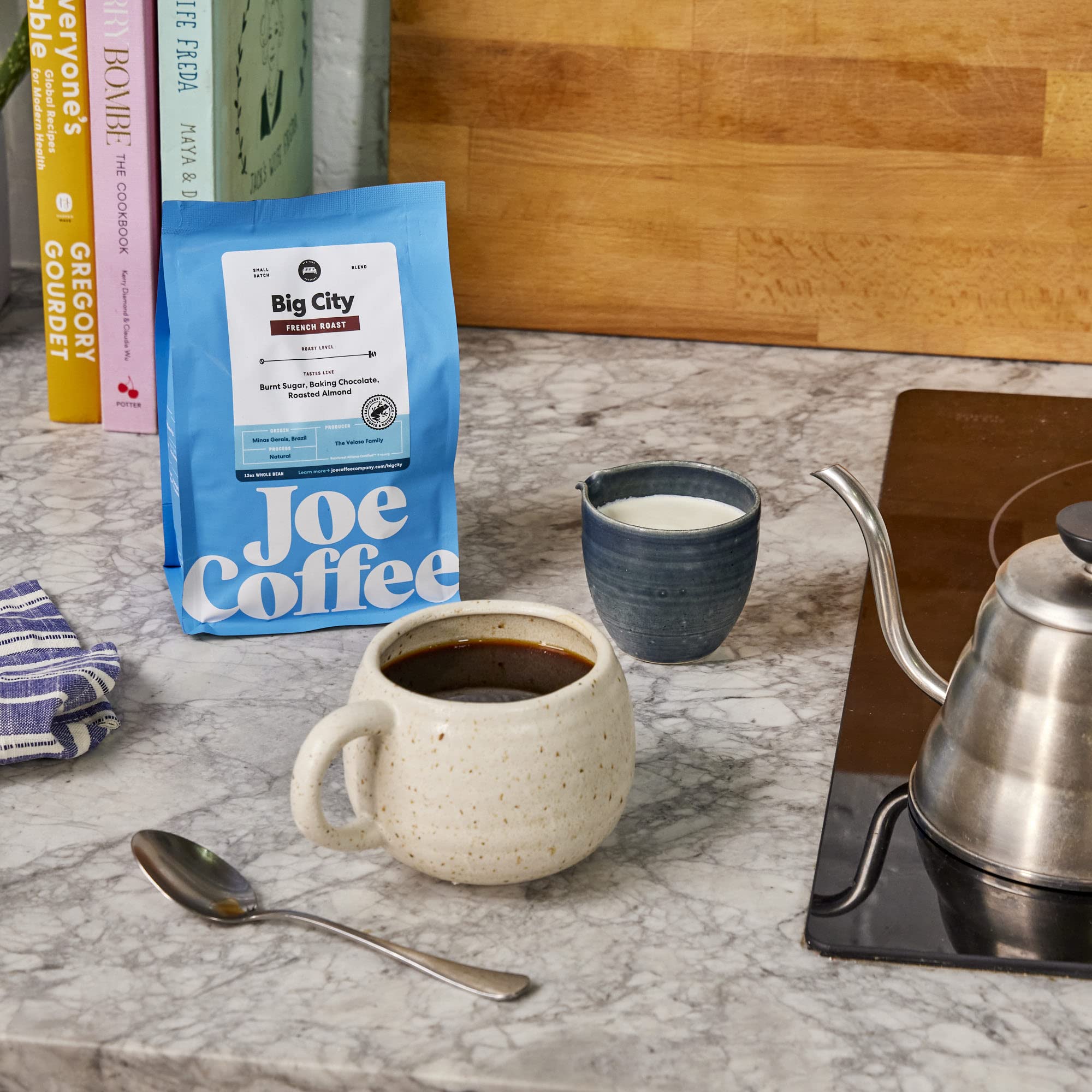 Joe Coffee Company, Big City French Roast, Dark Roast Whole Bean, 12 oz Bag, Small-Batch Specialty NYC Roaster