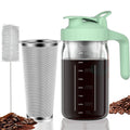 JunVpic Cold Brew Coffee Maker, 64 oz Glass Mason Jar Pitcher