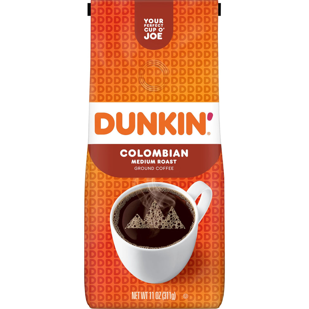Dunkin’ Colombian Medium Roast Ground Coffee, 11 Oz. Bag