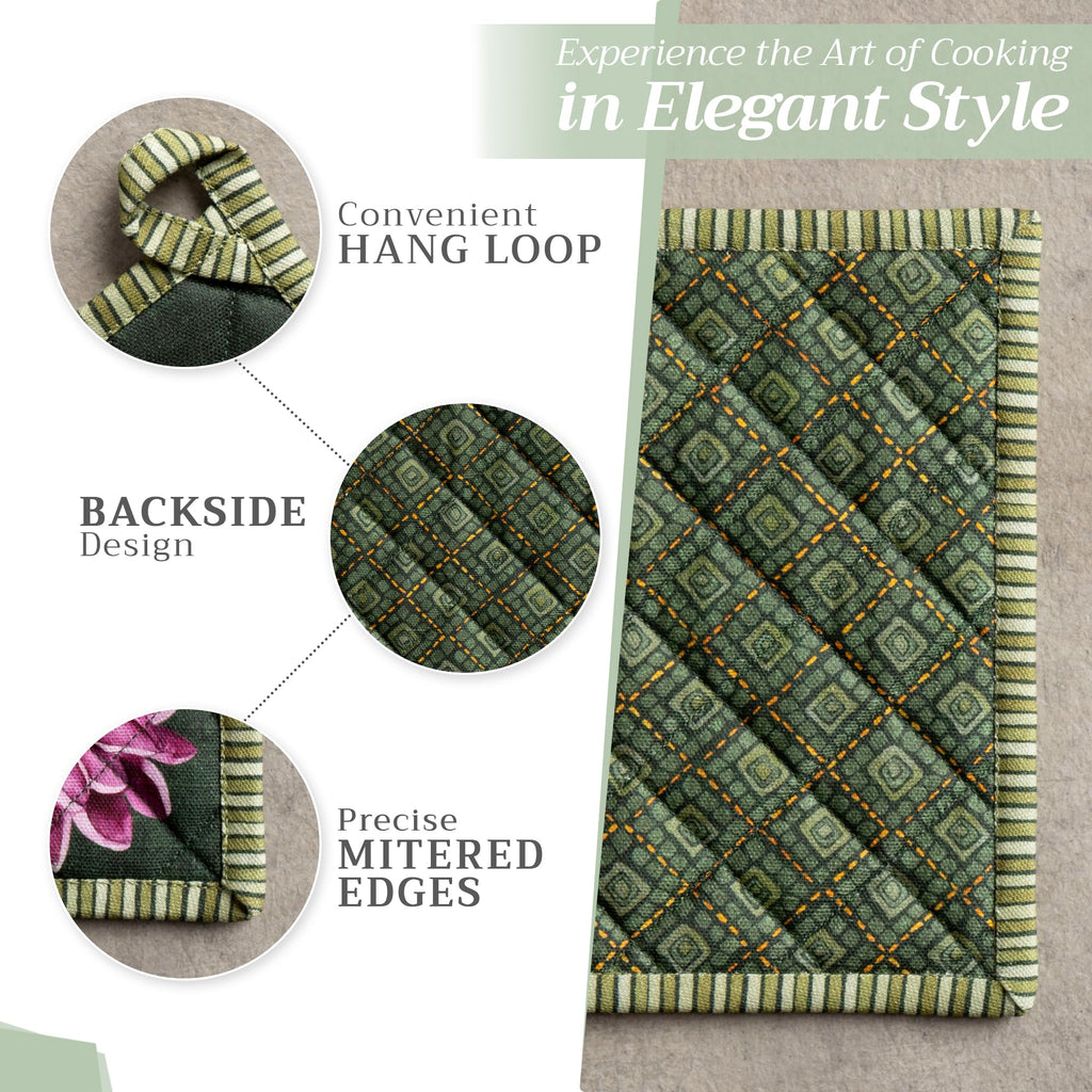 Maison d' Hermine Pot Holders 100% Cotton Potholders (8" x 8", Pack of 2)