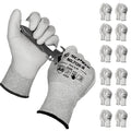 Schwer 12 Pairs A6/A7 (Send Randomly) Cut Resistant Work Gloves, CR7120, M