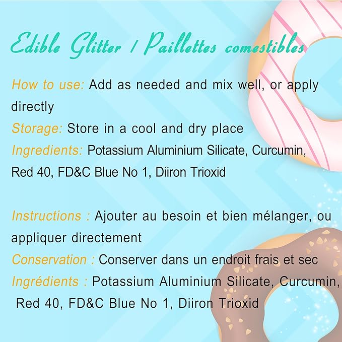 Edible Glitter - 30g Edible Luster Dust Metallic Food Grade Coloring Glitter for Drinks, Baking, Cake Decorating - Edible Dust Powder Shimmer Sprinkle Powder for Icing, Cocktail, Candy (Rose Gold)