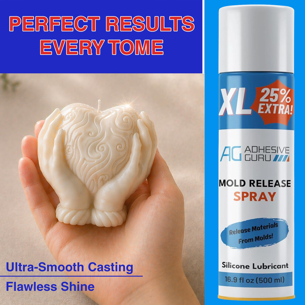 Silicone Mold Release Spray (4x16.9 fl oz / 500ml) Release Agent for Epoxy Resin, Candle & All Molds | Smooth, Non-Stick Lubricant for Easy Removal | 4 Pack, Molds are not Included