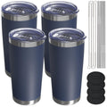 UIRZOTN 20oz Travel Coffee Tumbler, Insulated Travel Mug, Navy 4 Pack