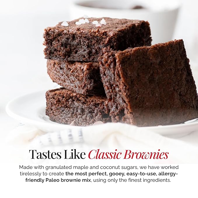 Otto's Naturals Grain-Free Paleo Double Chocolate Brownie Mix, 11.1 Oz., Top 9 Allergen-Free, Versatile for Baked Treats, Made with Organic Cassava Flour, Gluten Free, Non-GMO, Vegan, Plant-Based