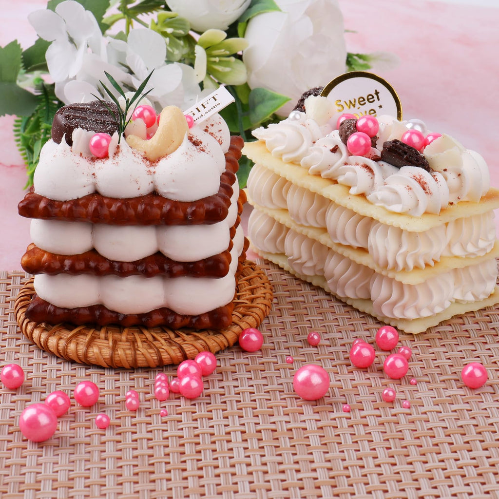 Pink Pearl Sprinkles for Cake Decorating, 6 Sizes Edible Pearl Sugar