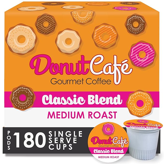 Donut Café K-Cup Coffee Pods, Dark Roast