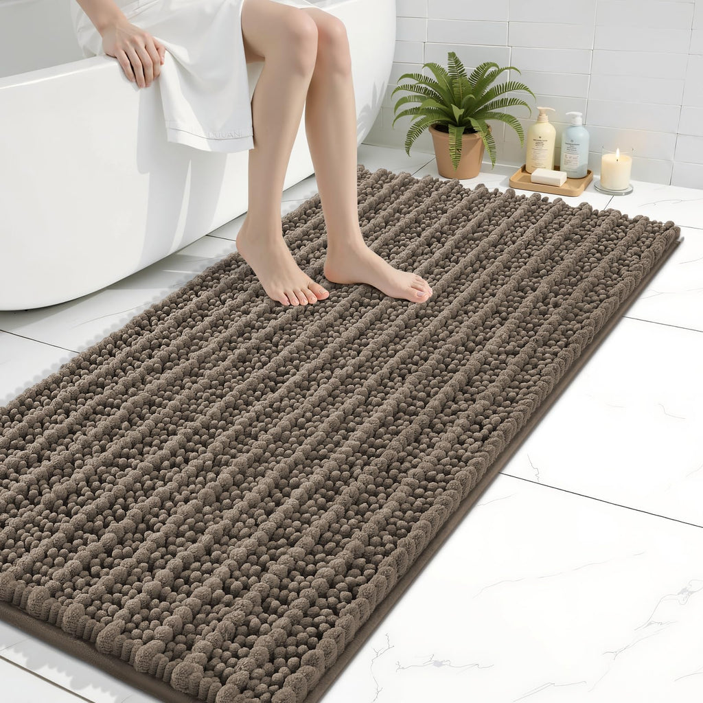 Arotive Bathroom Rugs Mat 44x24, Soft Absorbent Chenille Shaggy Bath Mat