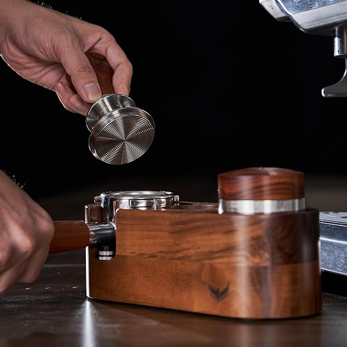 Espresso Accessory Kit for Breville - Tamping Station, Stainless Steel Dosing Cup, Bottomless Portafilter, Distribution Tool, 30lb Tamper