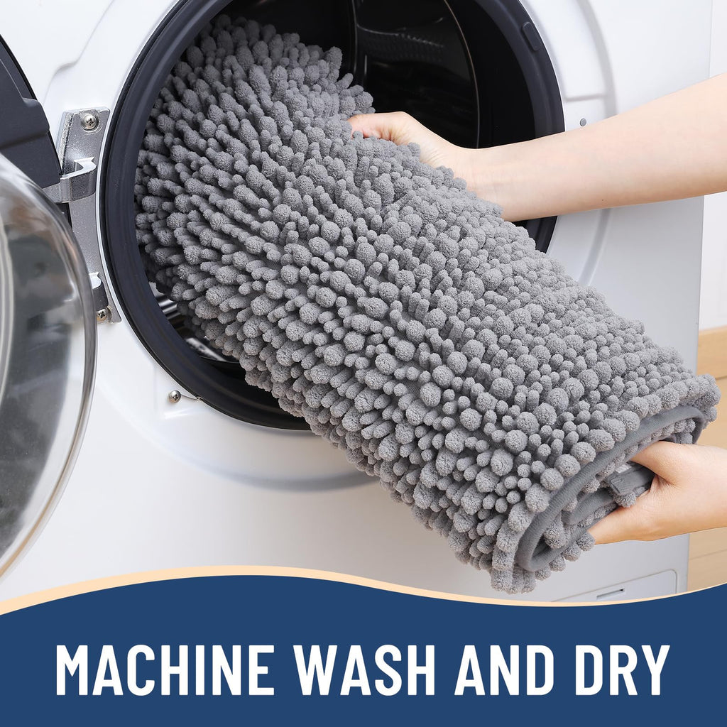 Arotive Bathroom Rugs Mat 59x35, Soft Absorbent Chenille Shaggy Bath Mat