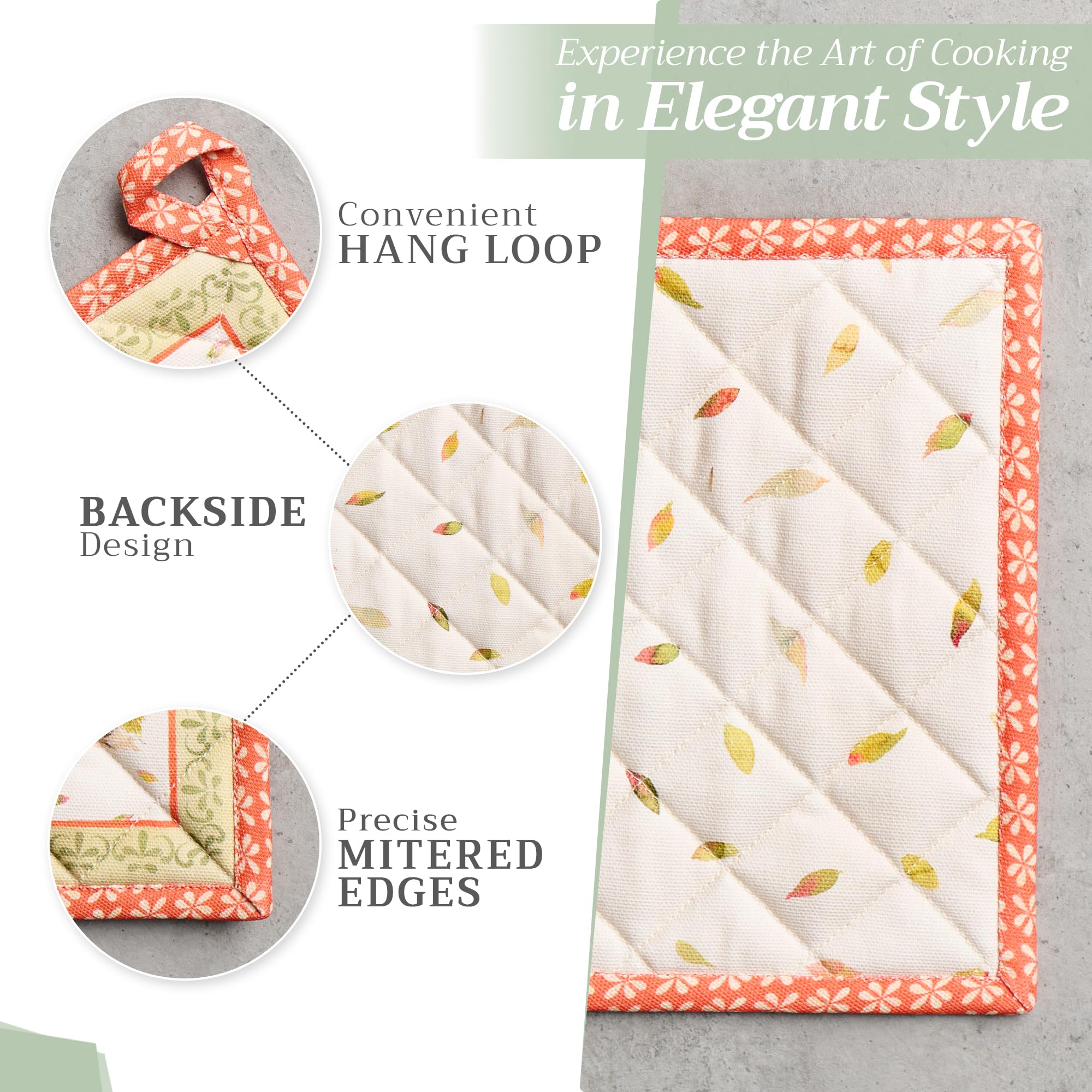 Maison d' Hermine Pot Holders 100% Cotton Potholders (8" x 8", Pack of 1)