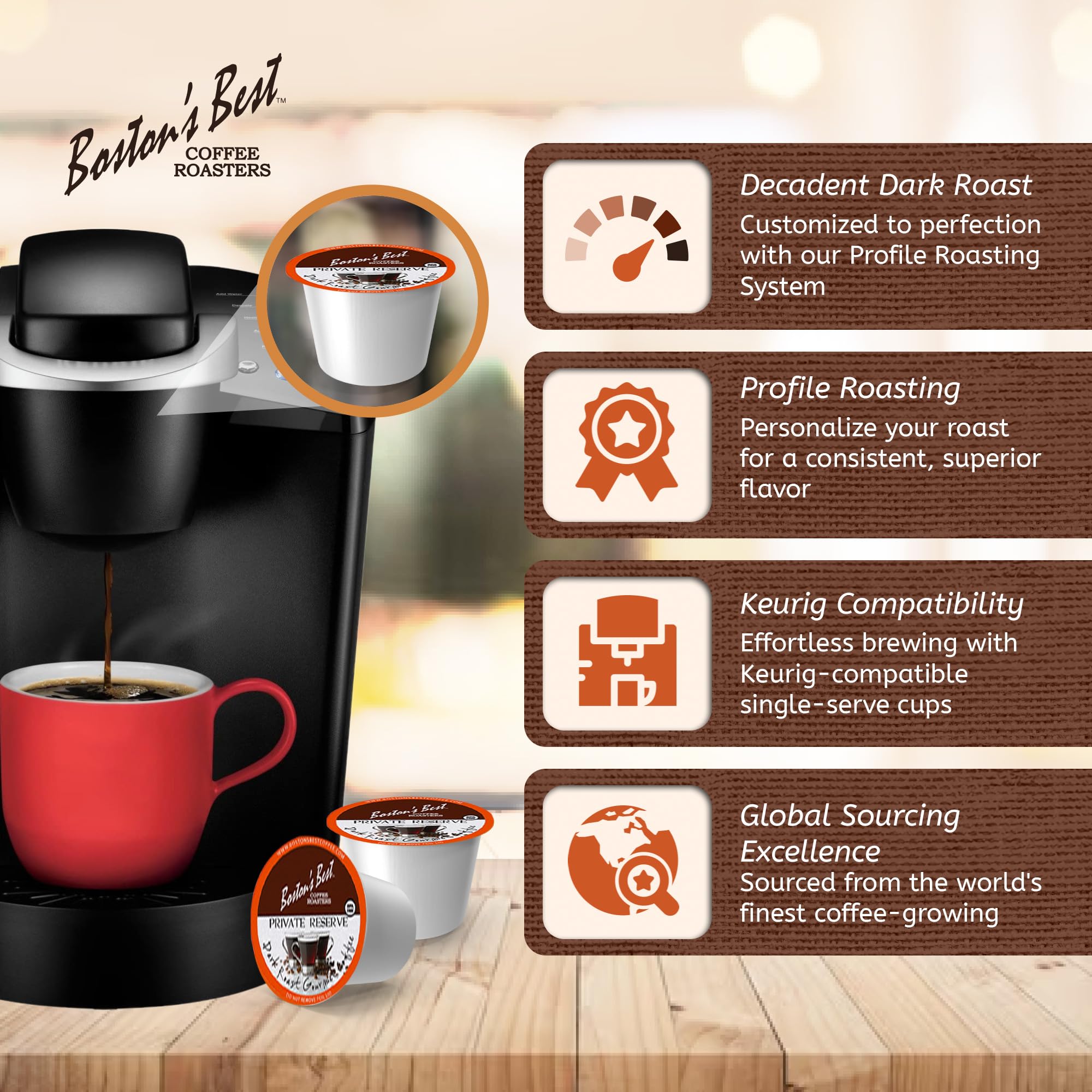 Boston's Best Single Serve K-Cup Coffee, Private Reserve, 42 Count (Compatible with 2.0 Keurig Brewers)