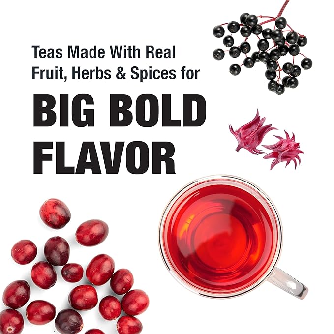 Tiesta Tea - Fireberry Cranberry Hibiscus Rooibos Tea | Loose Leaf | Premium Non-Caffeinated Rooibos Blend | Make Hot or Iced & Brews Up to 50 Cups | 30oz Refillable Tin, Pack of 6