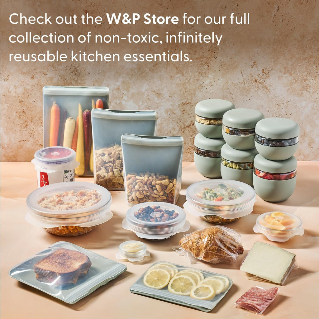 W&P Porter Seal Tight Glass Lunch Bowl Container w/ Lid | Cream 24 Ounces | Leak & Spill Proof, Soup & Stew Food Storage, Meal Prep, Airtight, Microwave and Dishwasher Safe, BPA-Free