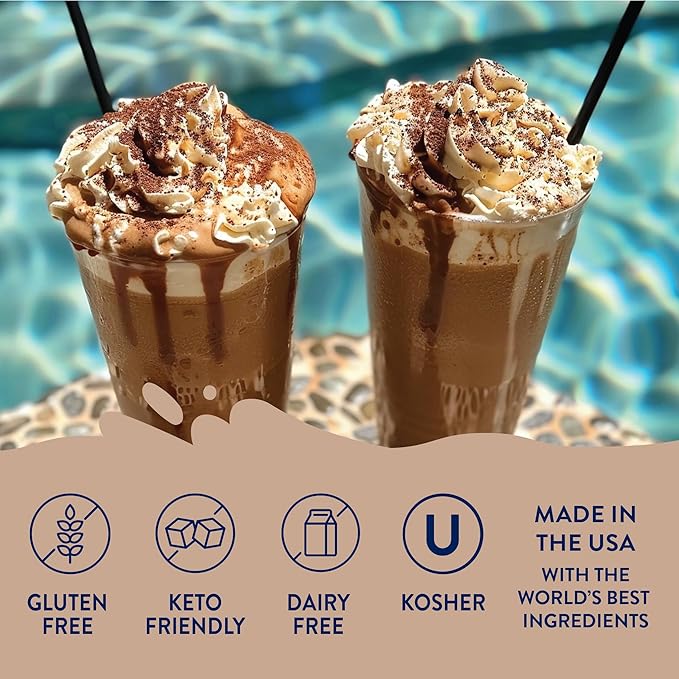 Jordan's Skinny Syrups Sugar Free Coffee Syrup, Mocha Flavor Drink Mix, Zero Calorie Flavoring for Chai Latte, Protein Shake, Food & More, Gluten Free, Keto Friendly, 25.4 Fl Oz, 1 Pack