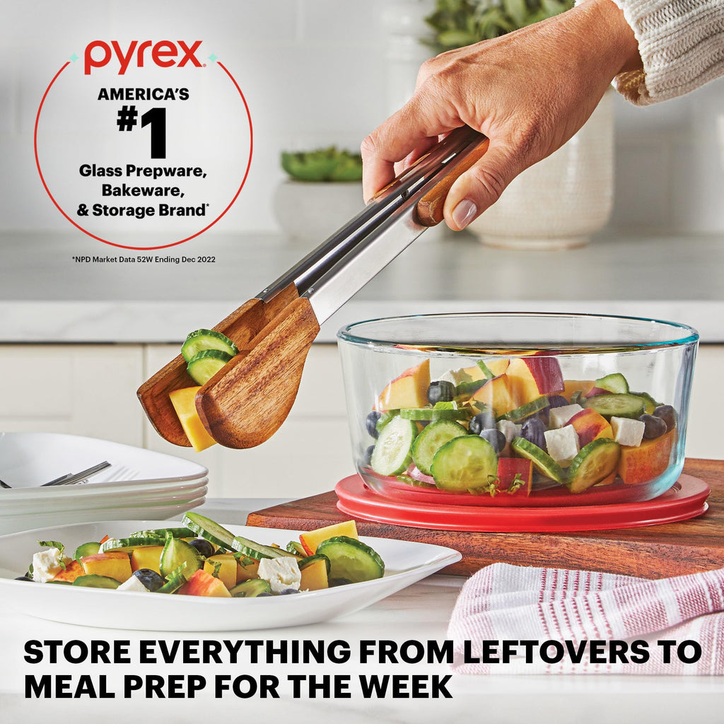 Pyrex Simply Store (12-Pack) Glass Food Storage Containers Set, (1, 2, & 3 Cup) Meal Prep Containers with Plastic BPA-Free Lids, Dishwasher & Microwave Safe