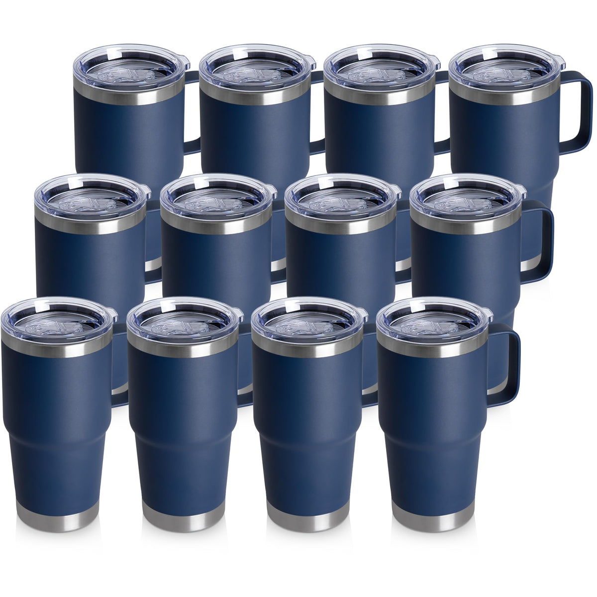 20oz Tumbler with Lid, Stainless Steel Tumbler with Handle, Metal Insulated Travel Coffee Mug with Handle, Double Wall Vacuum Spill Proof Tumbler Cup, Amy Green 1 Pack