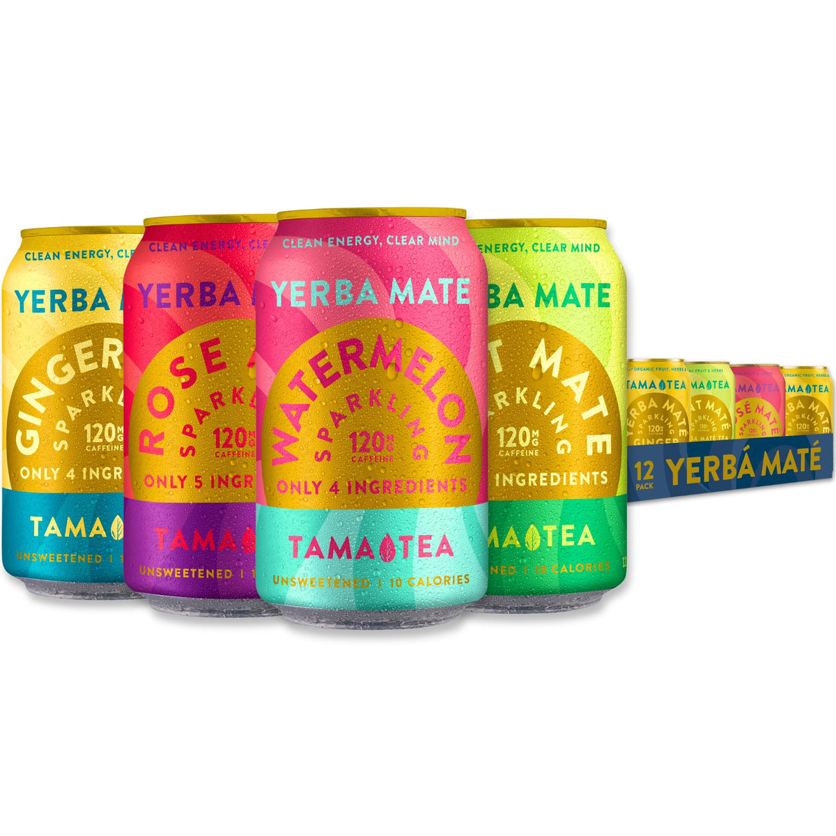 Tama Tea Unsweetened Organic Yerba Mate Tea, Sugar-Free Energy Drink 12Pack