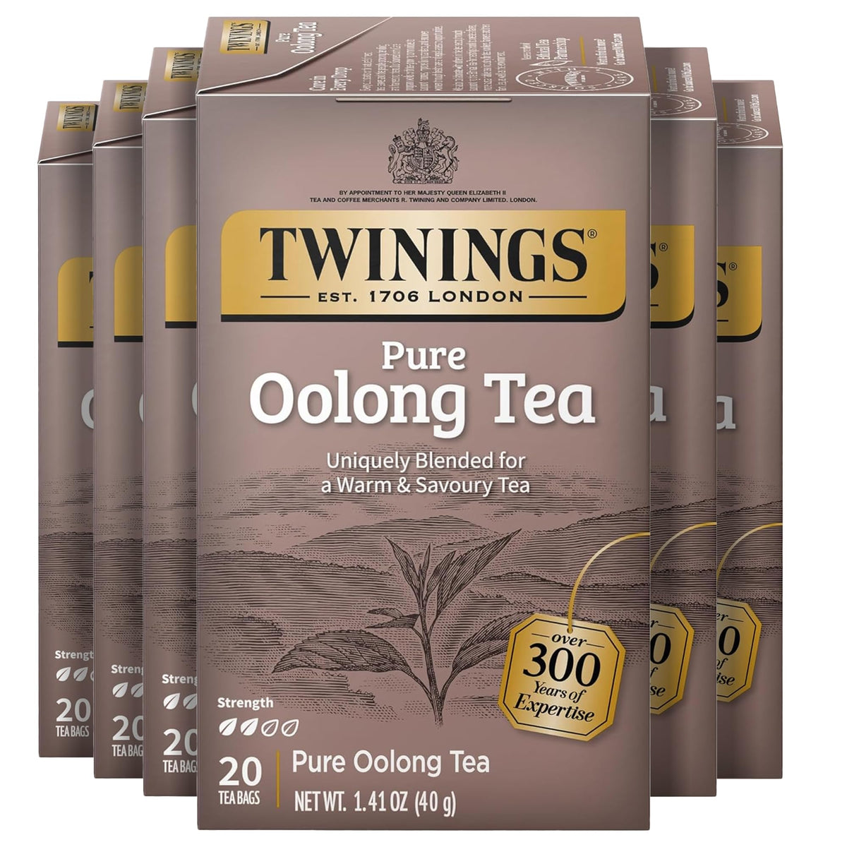 Twinings English Breakfast Black Tea Individually Wrapped Bags, 20 Count (Pack of 6), Flavourful, Robust, Caffeinated, Enjoy Hot or Iced, 120 Teabags