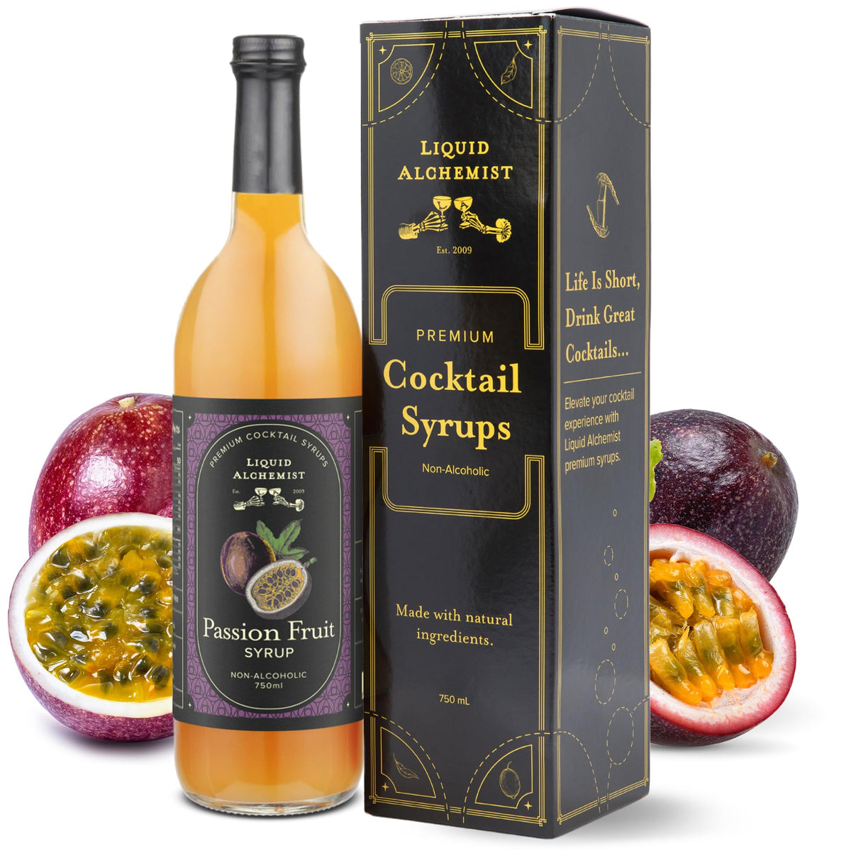 Liquid Alchemist Peach Syrup for Cocktails | Real Ingredients Make our Peach Syrup for Drinks a Perfect Bellini Mix | Small Batch, Non-GMO & Vegan | 25.4 oz Drink Mixer, Pack of 1