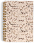 Coffee Themed Spiral Notebook, Coffee Gifts for Women, Coffee Tasting Journal Notebook, Coffee Notebooks for School Work, Coffee Lover Office Supplies Gifts for Women Men, 5.5x8.3 Inch