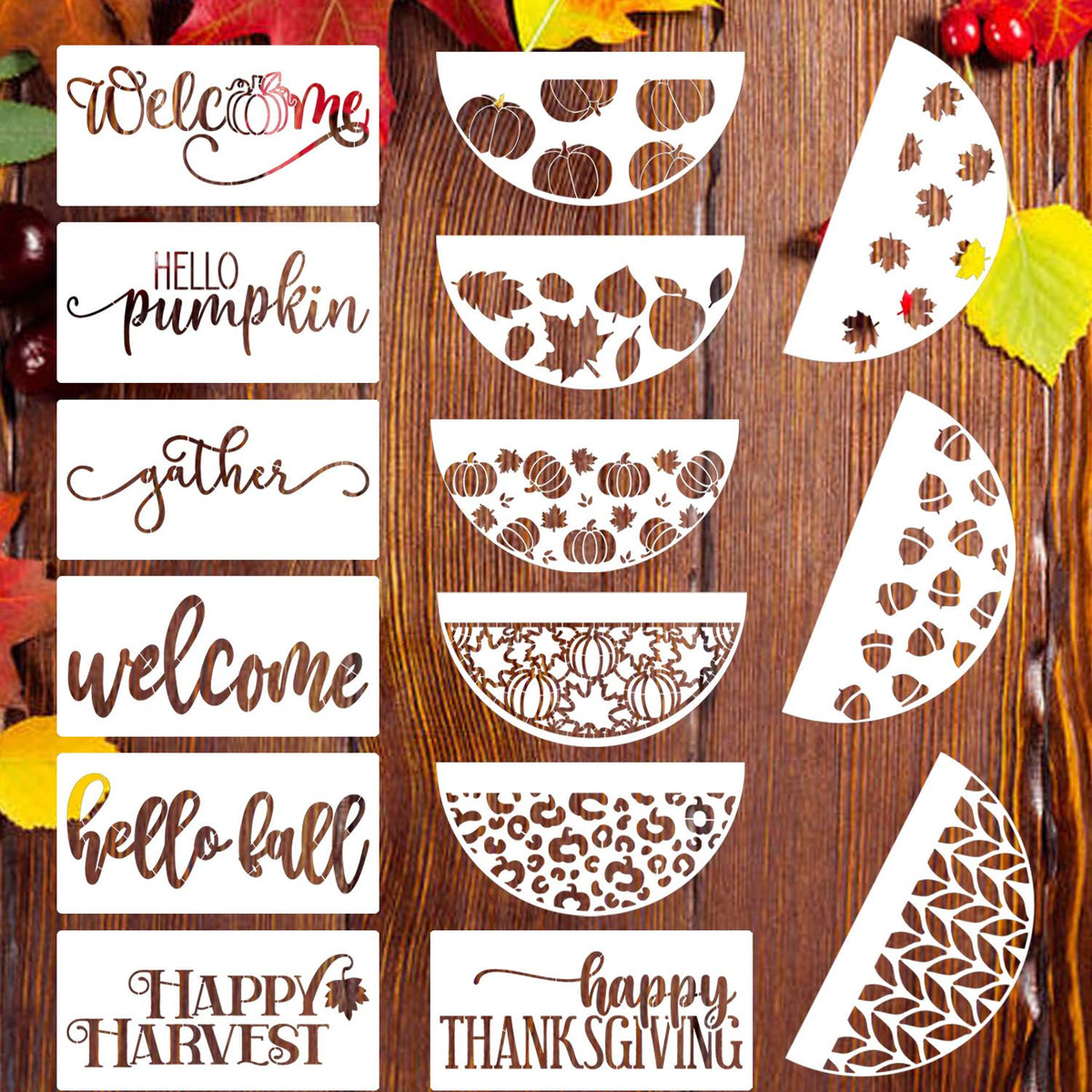 Halloween Stencils for Painting on Wood 12" Halloween Stencils for Crafts