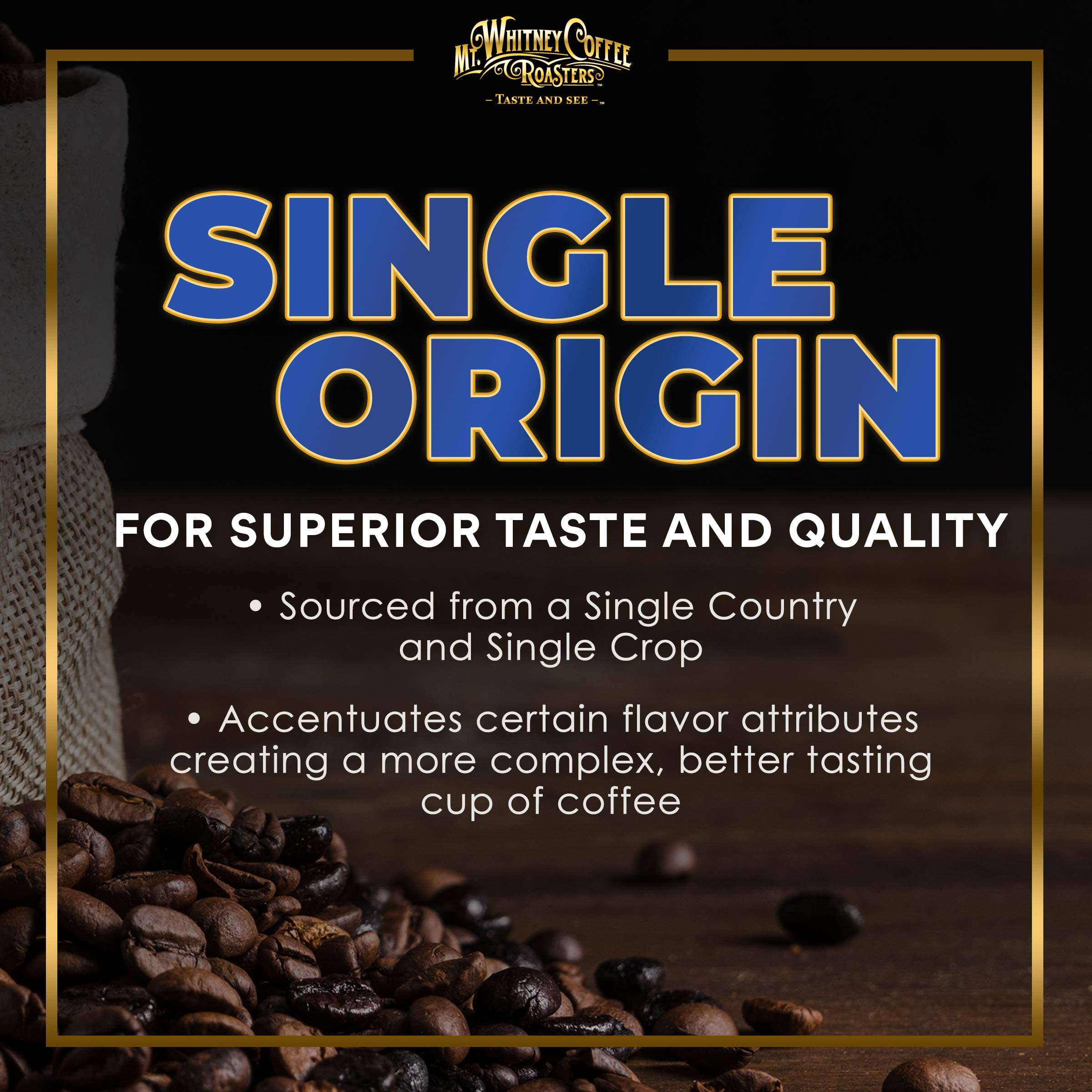 Mt. Whitney Organic Gayo Mountain Sumatra, Medium Dark Roast, Low Acid Coffee (Ground, 12 Oz)