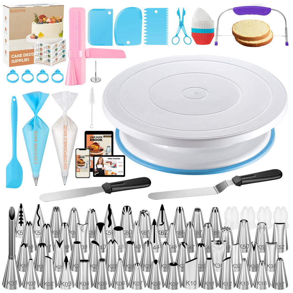 Kootek 230 Cake Decorating Kit Baking Supplies for Beginner & Professional