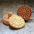 Fun Food Tools, Wood Cookie Stamp, 2.5 Inch (Rose Window CS-003)