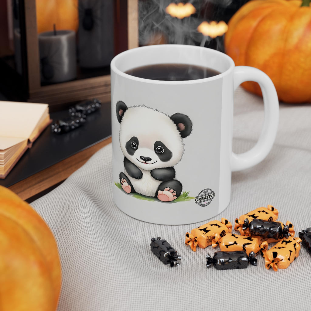 CREATIVE DESIGN PRINTS 11 OZ Novelty Coffee Mugs - Christmas Gift (Baby Panda Theme)