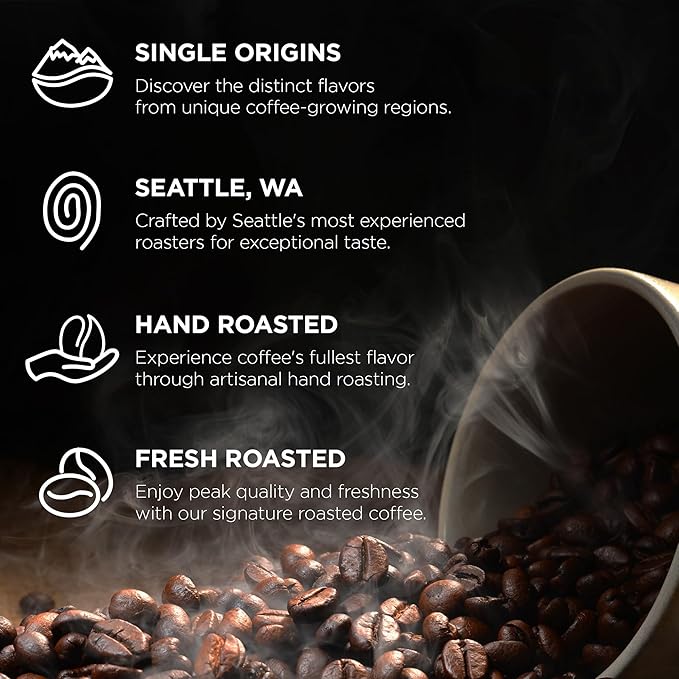 Fonte Coffee Roaster - Home Espresso Coffee - Medium-Dark Fresh Roast - Roasted in Seattle - Single Origin - Herbal, Nutty, Dark Chocolate - 12 oz - Portofino