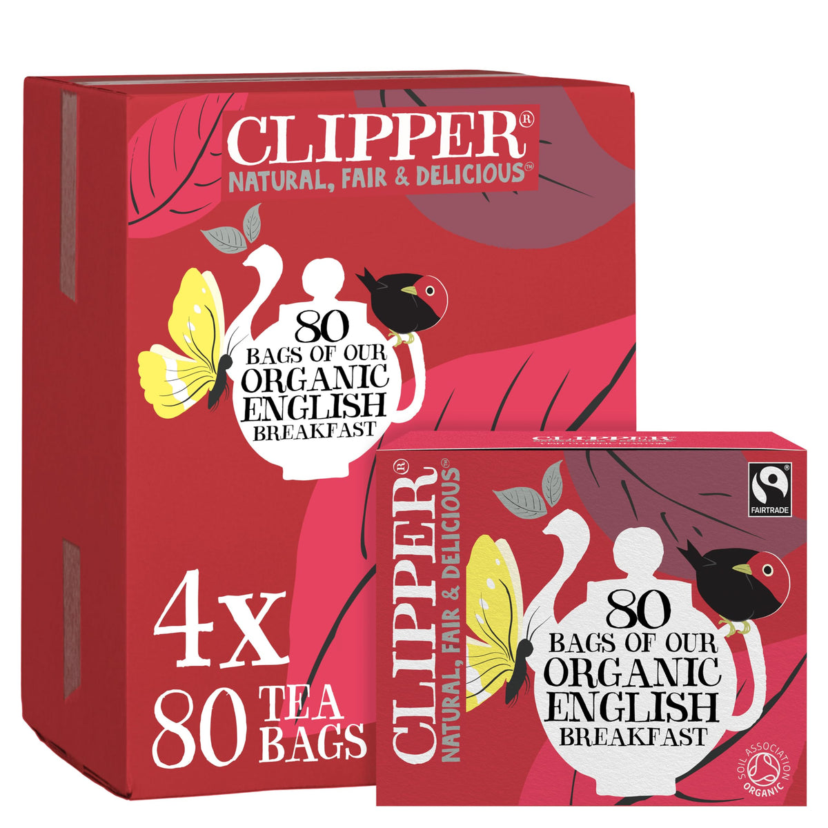 Clipper Organic English Breakfast Tea, 4 pack / 320 Tea Bags