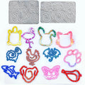 Rxuiael Animal Bookmark Silicone Mold Kit 12-in-1 - Cat Paw, Shark & Bat Shapes for Resin Memorial Art, Quick Release DIY Pet Keepsake Gifts (Animal Paperclip Mold)