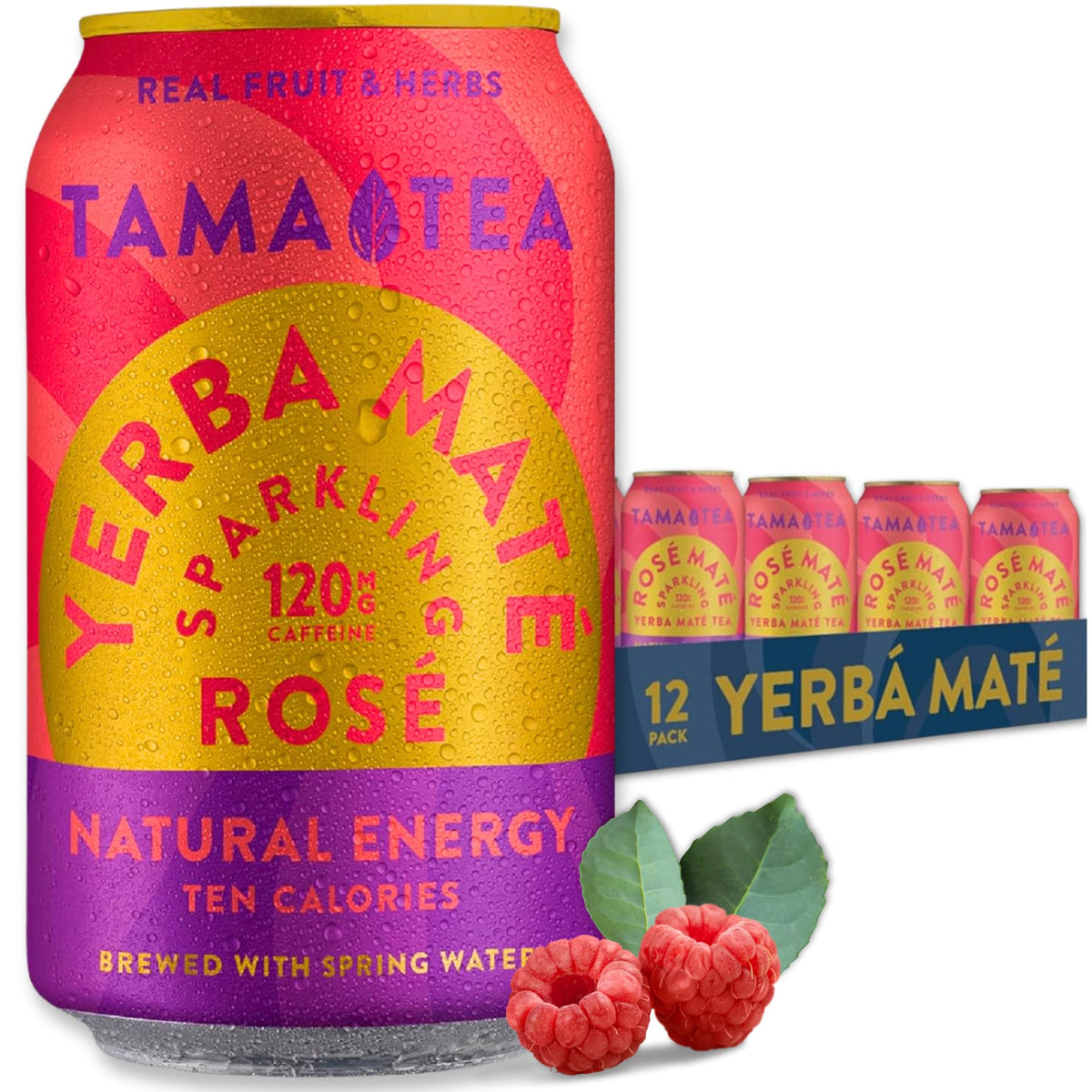 Tama Tea Unsweetened Organic Yerba Mate Tea, 120mg Natural Caffeine, 12Pack