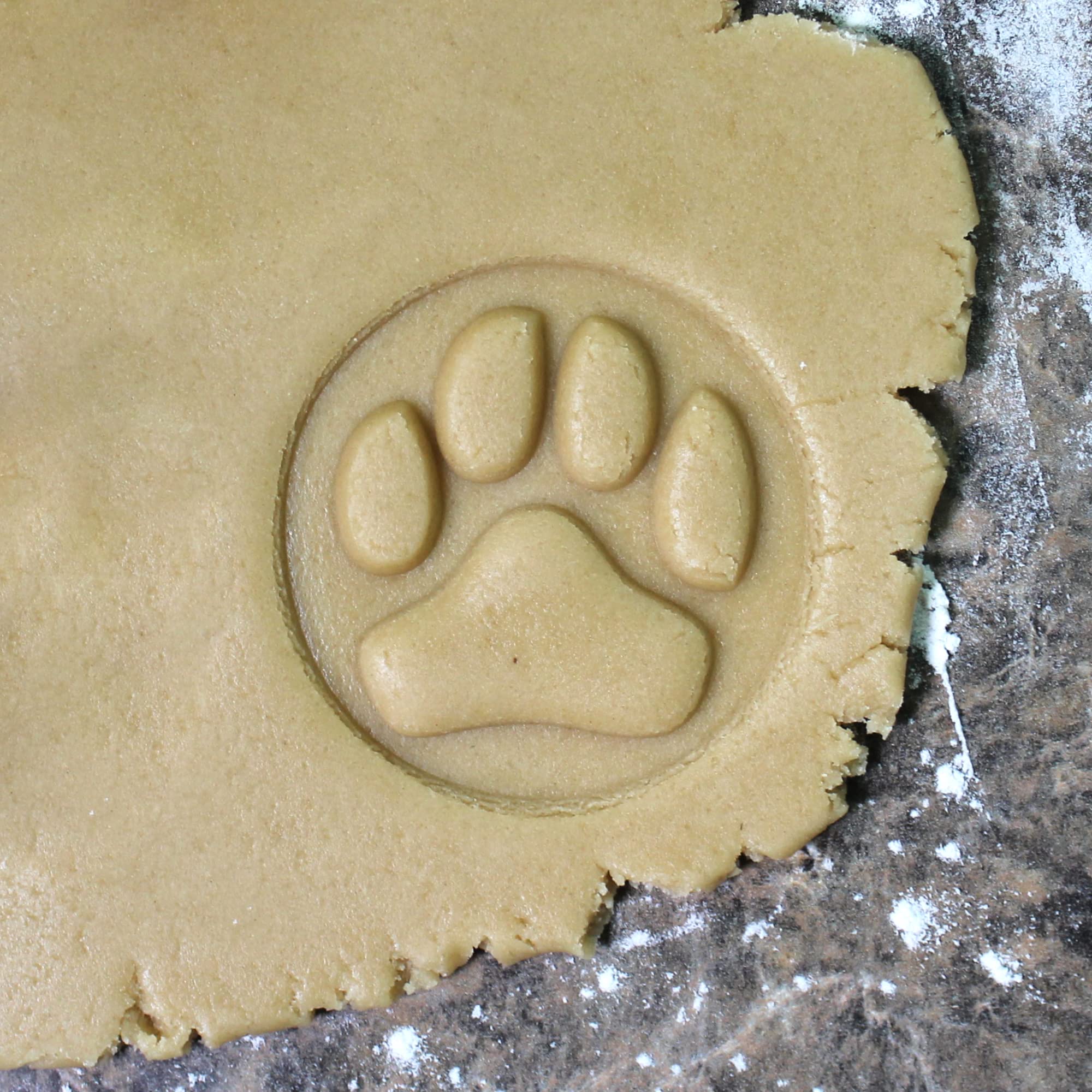 Fun Food Tools, Wood Cookie Stamp, 2.5 Inch (Dog Paw CS-035)